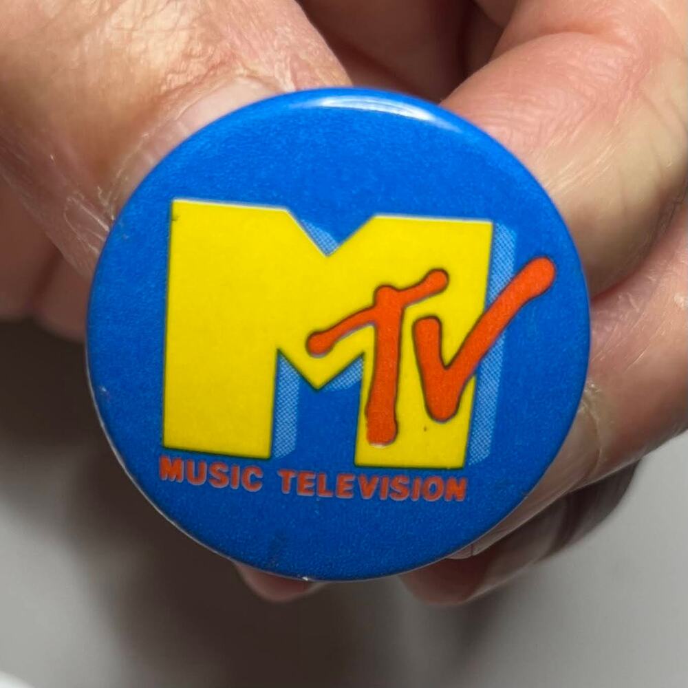 MTV Vintage 1980's Promo N. G. Slater Corp. Pinback Button